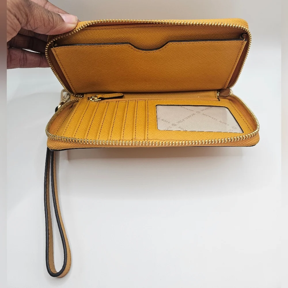 Michael Kors Mustard Wristlet Wallet - Picture 2 of 8